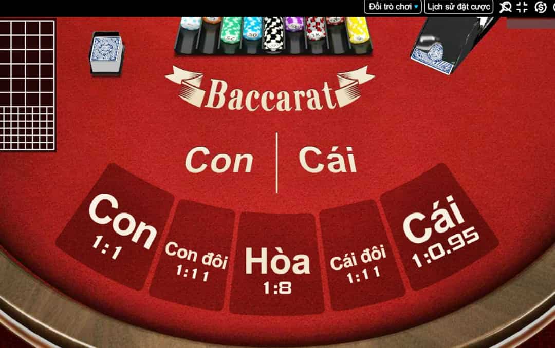 Trong game bài Baccarat, cửa “Hòa” không thực sự là cửa cược “ngon ăn”