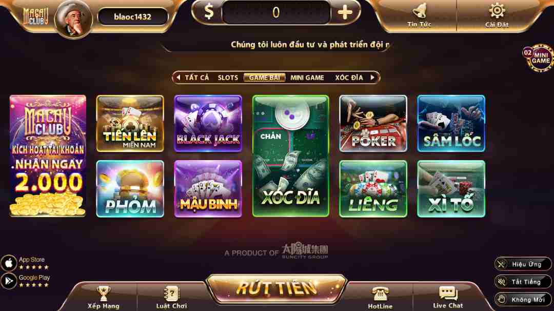 Game bài casino đẳng cấp tại cổng game Macau